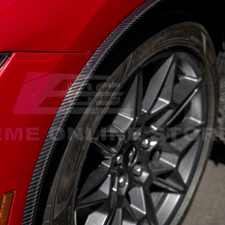 2024-Up Ford Mustang S650 Dry CARBON FIBER Front Quarter Fender Flare Extension