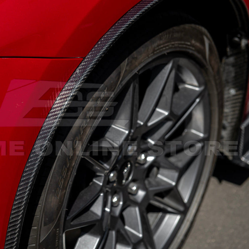 2024+ Ford Mustang DRY CARBON FIBER Fender Flares &amp; Mud Flap