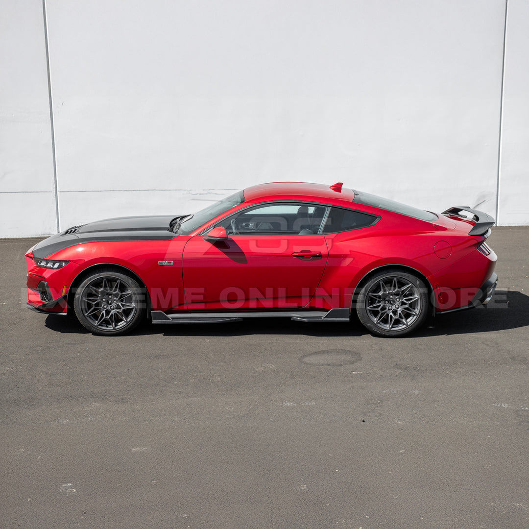 2024+ Ford Mustang DRY CARBON FIBER Fender Flares &amp; Mud Flap
