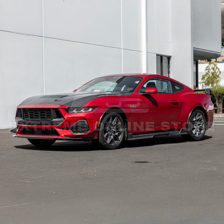 2024+ Ford Mustang DRY CARBON FIBER Fender Flares &amp; Mud Flap