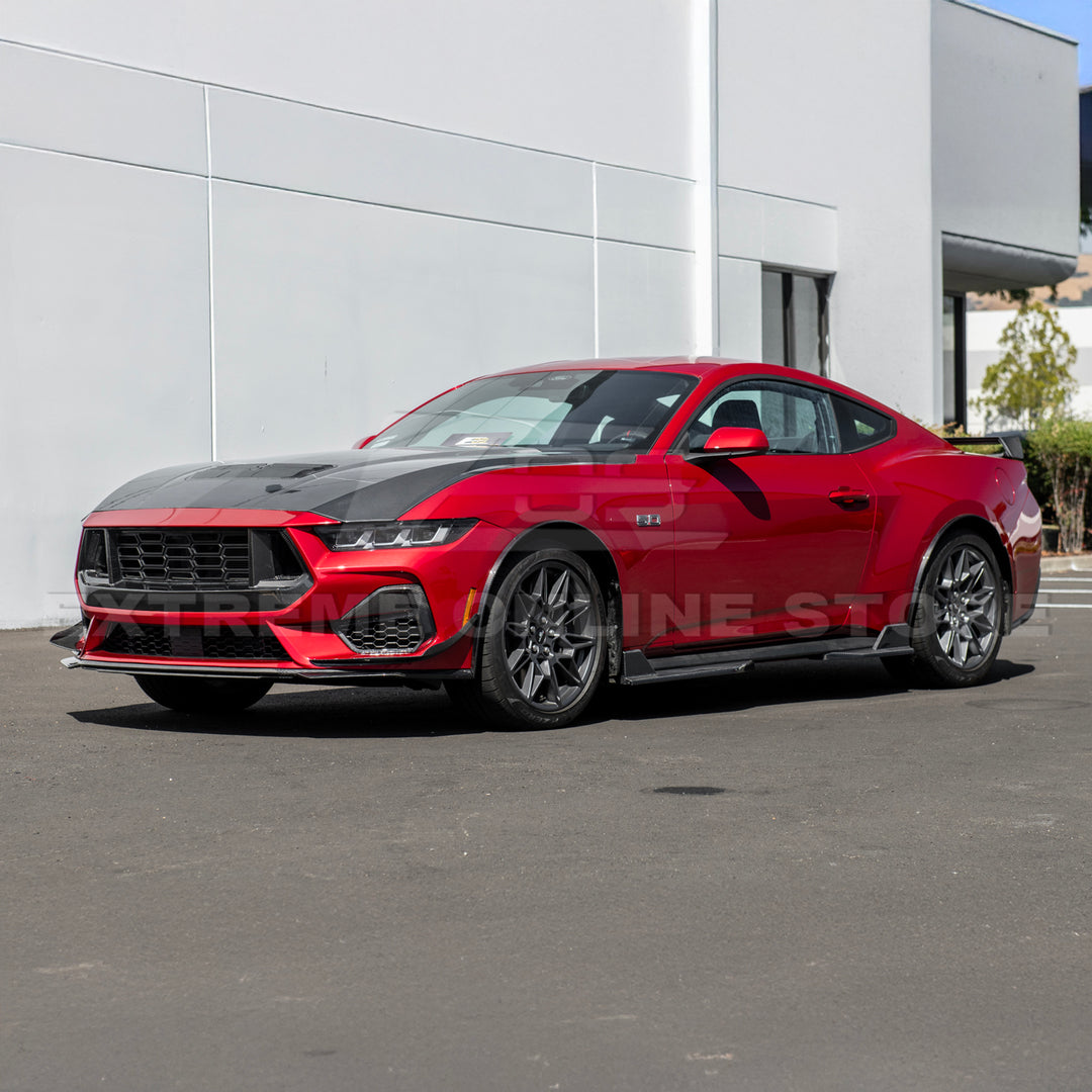 2024+ Ford Mustang DRY CARBON FIBER Fender Flares &amp; Mud Flap