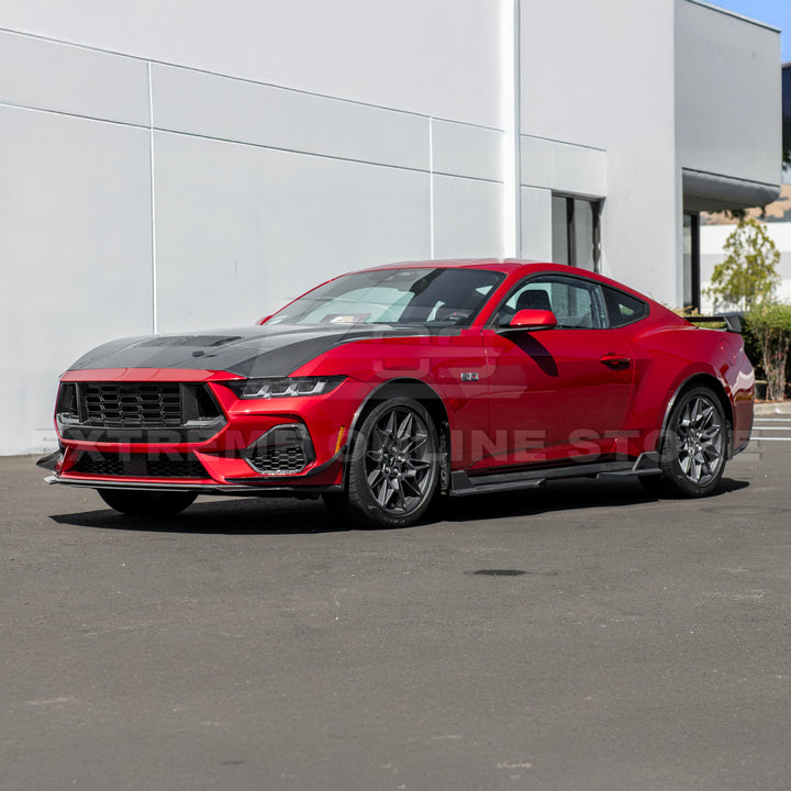 2024+ Ford Mustang DRY CARBON FIBER Fender Flares &amp; Mud Flap
