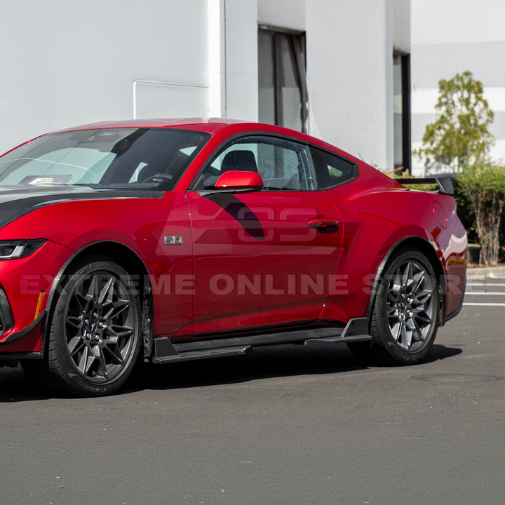 2024+ Ford Mustang DRY CARBON FIBER Fender Flares &amp; Mud Flap