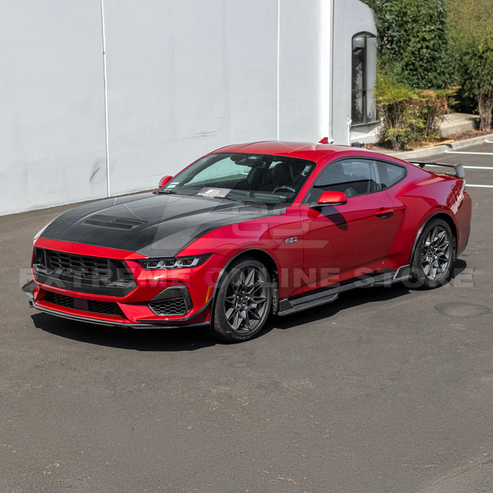 2024+ Ford Mustang DRY CARBON FIBER Fender Flares &amp; Mud Flap