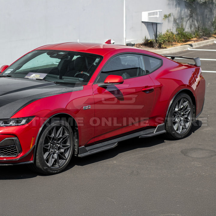 2024+ Ford Mustang DRY CARBON FIBER Fender Flares &amp; Mud Flap
