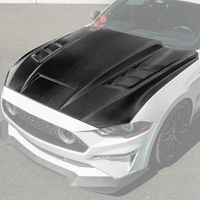 2018-23 Ford Mustang Terminator Style Front Vented Bumper Hood