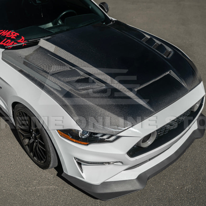 2018-23 Ford Mustang Terminator Style Front Vented Bumper Hood