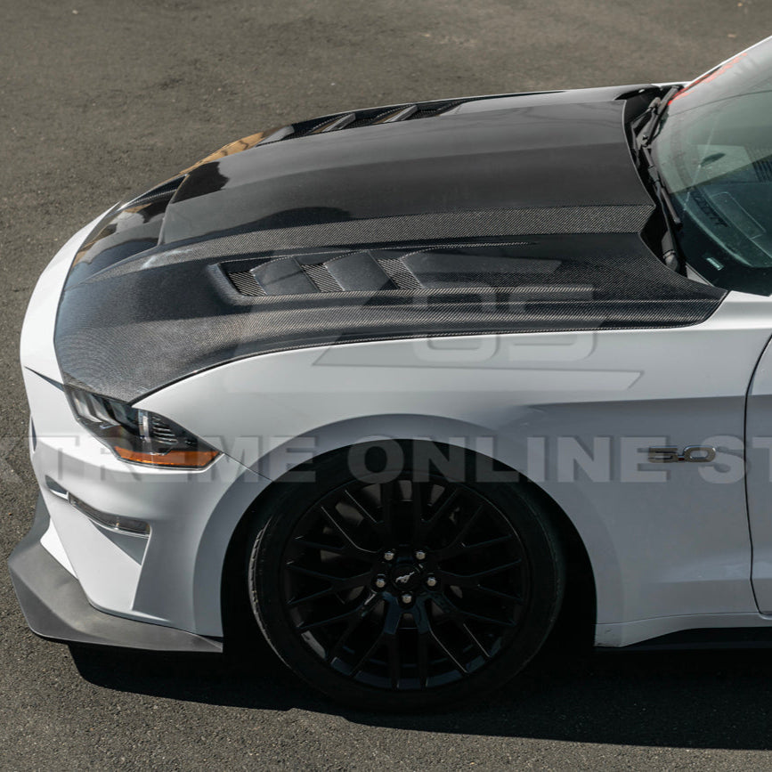 2018-23 Ford Mustang Terminator Style Front Vented Bumper Hood
