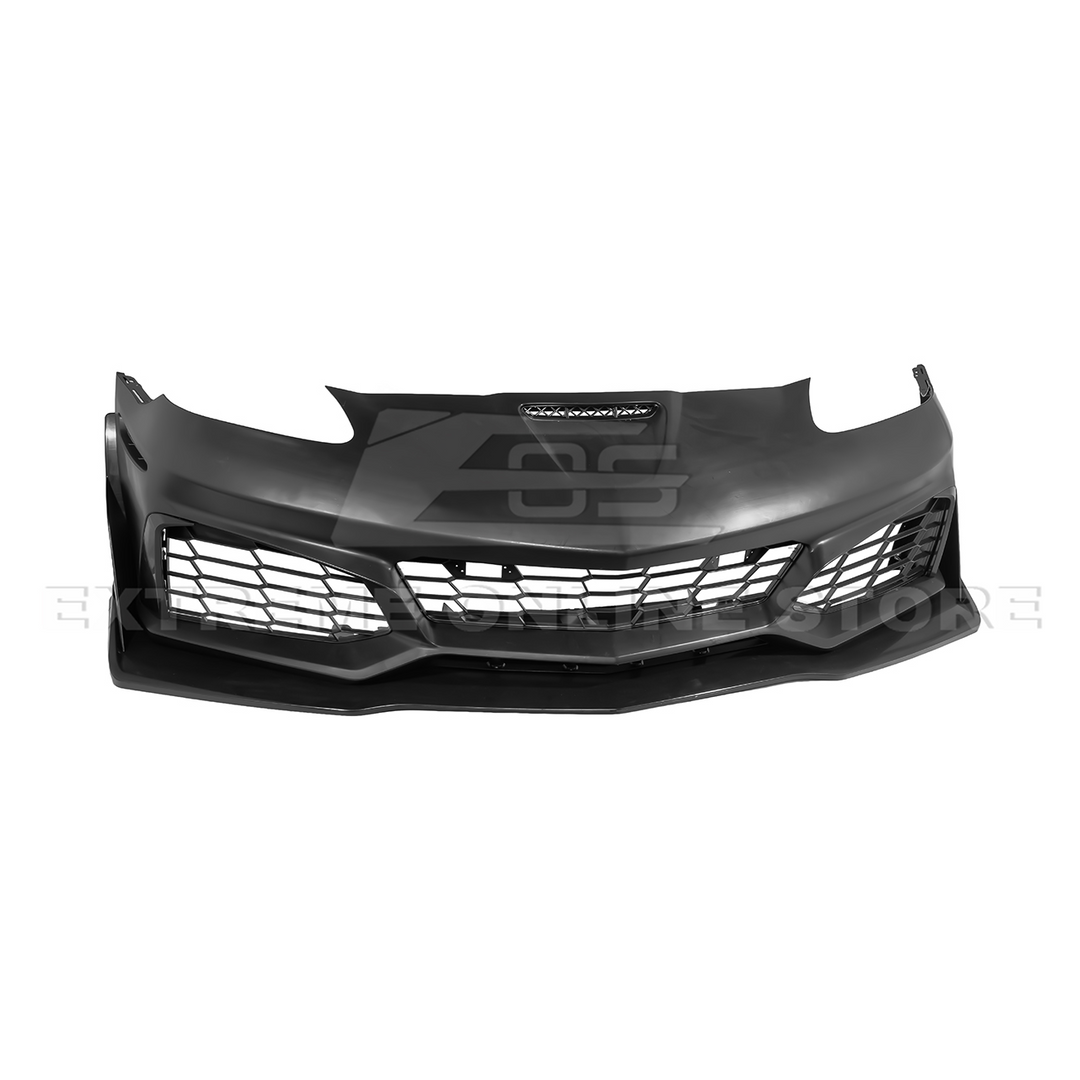 2005-13 Corvette C6 Z06 | C7 ZR1 Style Primed Front Bumper Replacement Cover