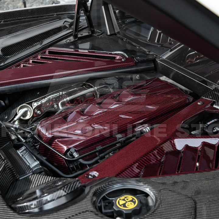 2020-Up Corvette C8 DRY CARBON FIBER LT2 Rear Engine Cover