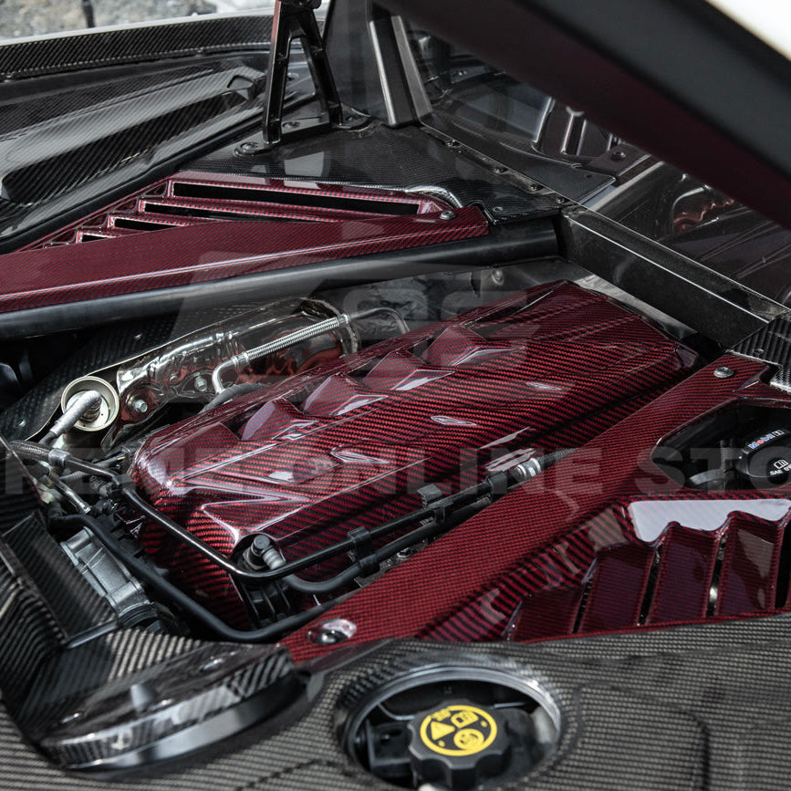 2020-Up Corvette C8 DRY CARBON FIBER LT2 Rear Engine Cover