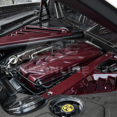 2020-Up Corvette C8 DRY CARBON FIBER LT2 Rear Engine Cover