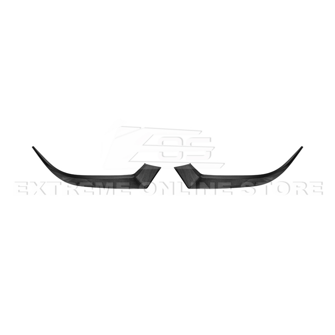2024-Up Ford Mustang DRY CARBON FIBER Headlight Eyebrow Trim Cover Pair