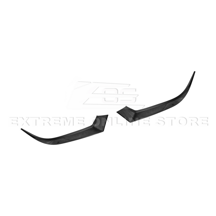 2024-Up Ford Mustang DRY CARBON FIBER Headlight Eyebrow Trim Cover Pair