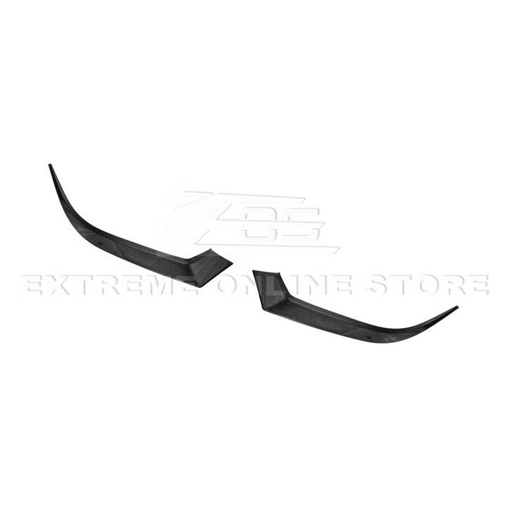 2024-Up Ford Mustang DRY CARBON FIBER Headlight Eyebrow Trim Cover Pair