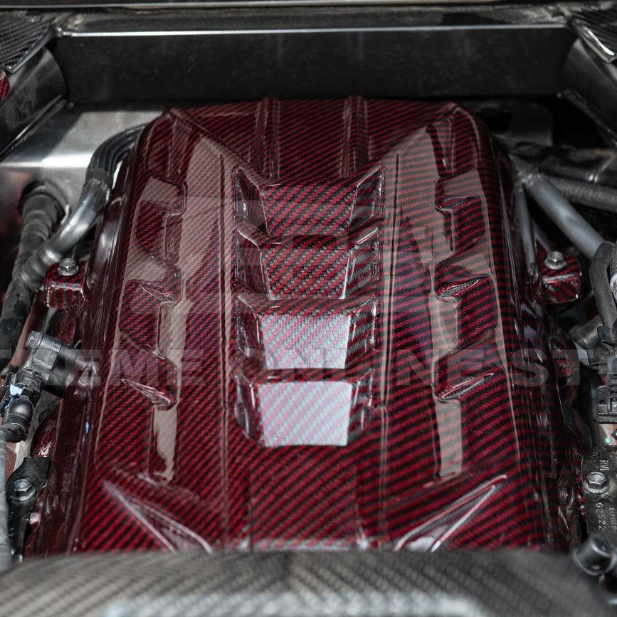 2020-Up Corvette C8 DRY CARBON FIBER LT2 Rear Engine Cover