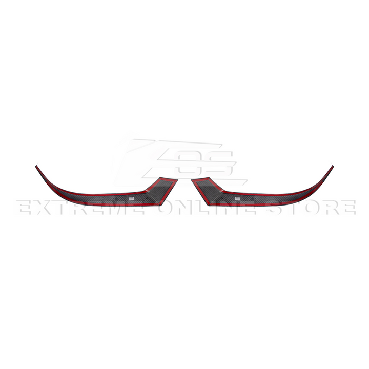 2024-Up Ford Mustang DRY CARBON FIBER Headlight Eyebrow Trim Cover Pair