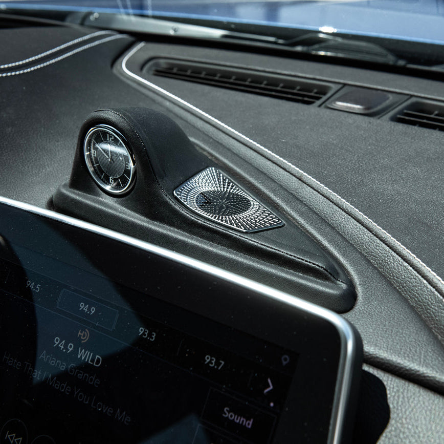 2020-24 Cadillac CT5 | Leather Dashboard Center Analog Clock &amp; Speaker Pod