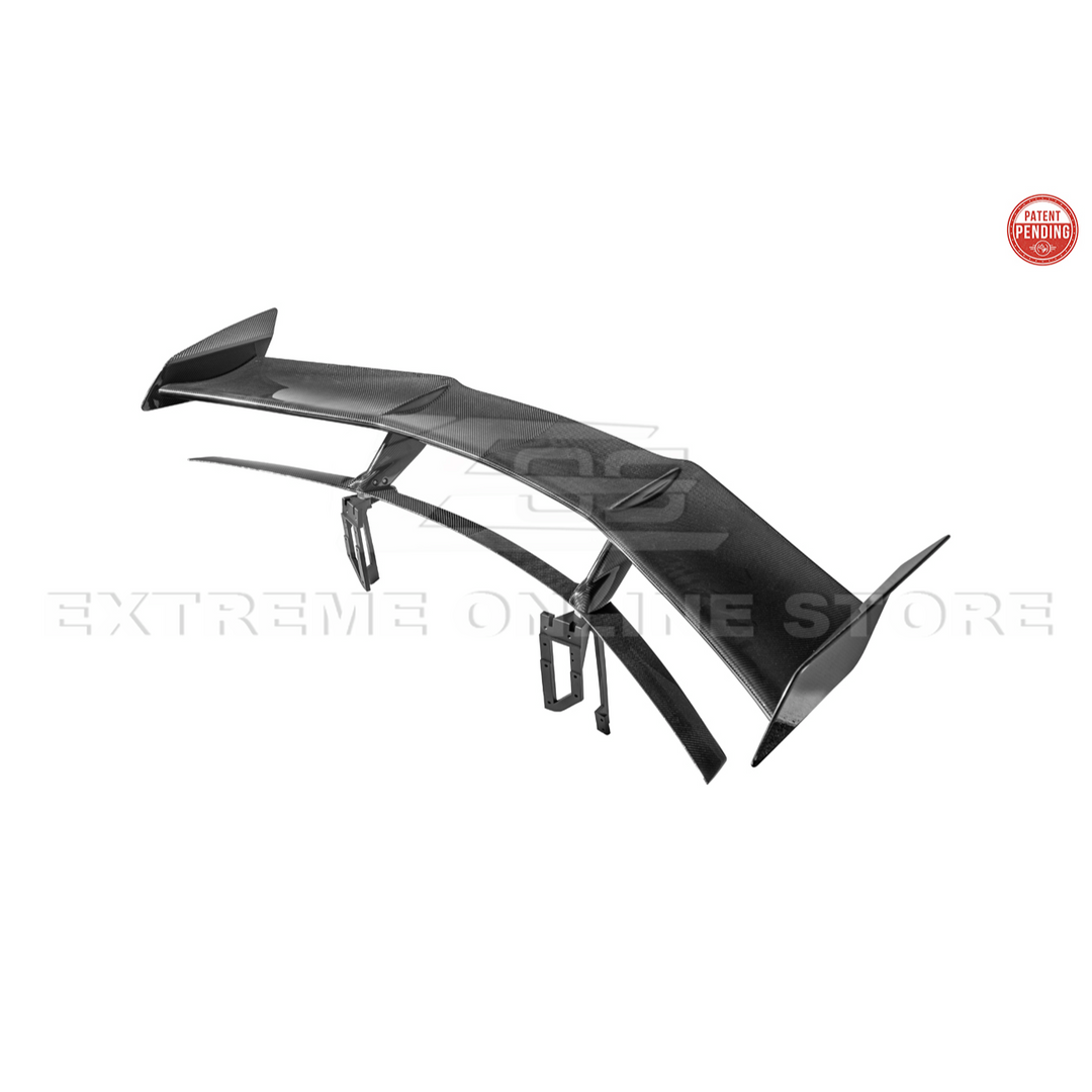 Corvette C8 ZR1 Style DRY CARBON FIBER Rear High Wing Spoiler Bracket