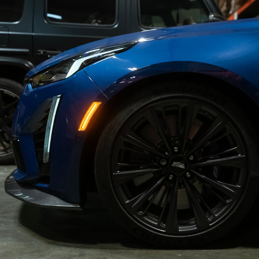 2020-Up Cadillac CT5 | Front Bumper Amber LED Side Marker Lights