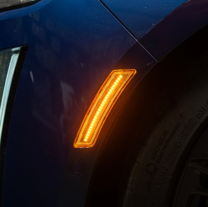 2020-Up Cadillac CT5 | Front Bumper Amber LED Side Marker Lights