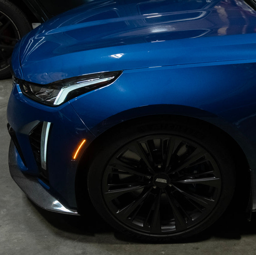 2020-Up Cadillac CT5 | Front Bumper Amber LED Side Marker Lights