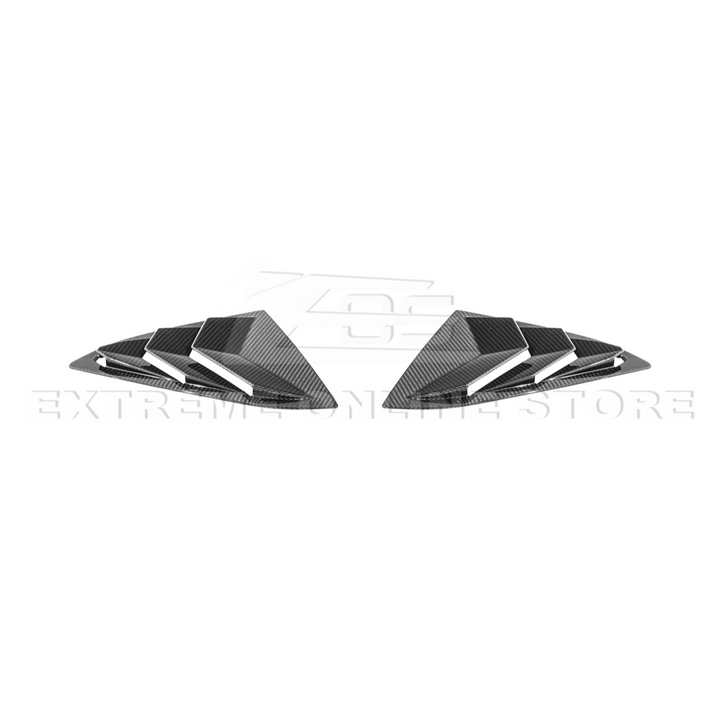 2020-Up Corvette C8 DRY Carbon Fiber Side Quarter Window Louver Sun Shade Cover