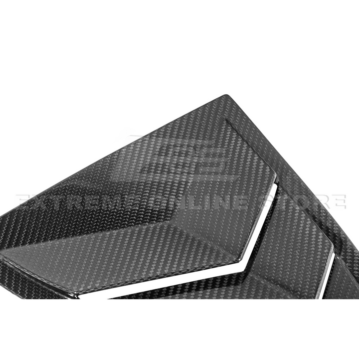 2020-Up Corvette C8 DRY Carbon Fiber Side Quarter Window Louver Sun Shade Cover