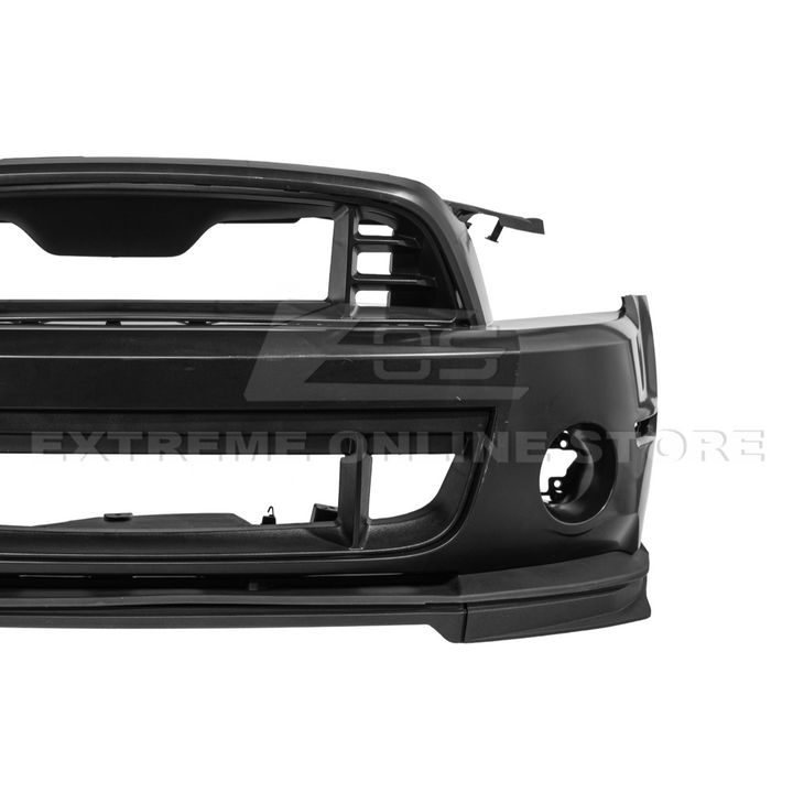 2010-14 Mustang S197 GT500 Style Front Bumper Cover Upper Lower Grille Lip