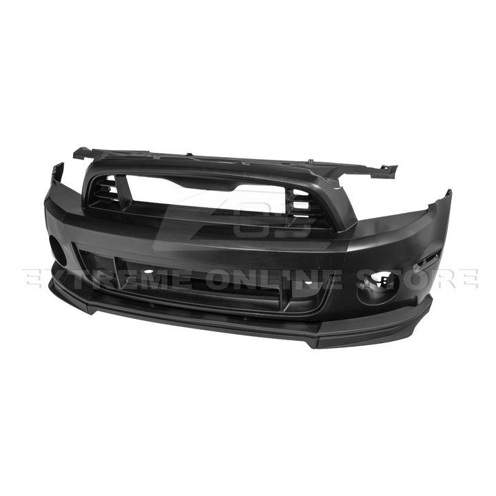 2010-14 Mustang S197 GT500 Style Front Bumper Cover Upper Lower Grille Lip