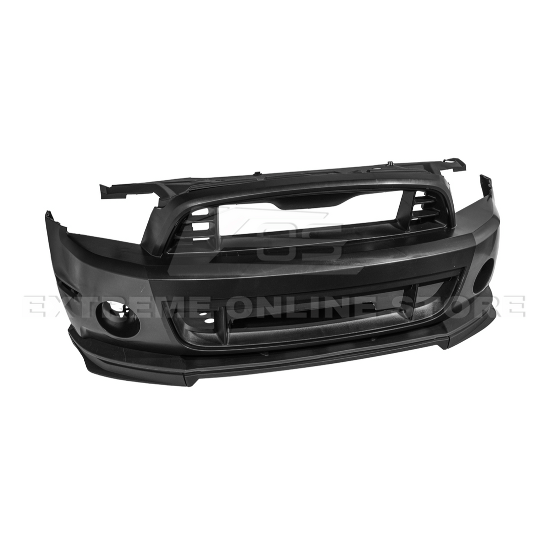 2010-14 Mustang S197 GT500 Style Front Bumper Cover Upper Lower Grille Lip