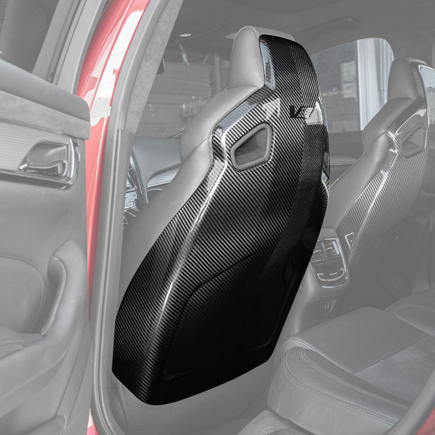 2016-19 CTS-V | ATS-V Dry CARBON FIBER Seat Back Cover