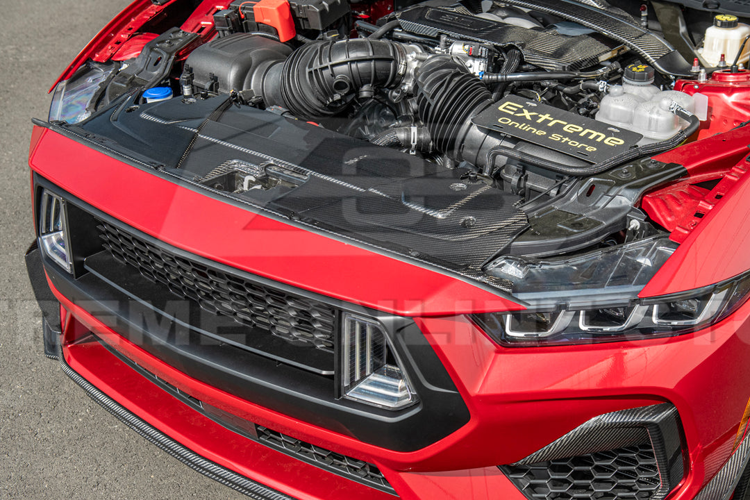 2024+ Ford Mustang DRY CARBON FIBER Radiator Cover