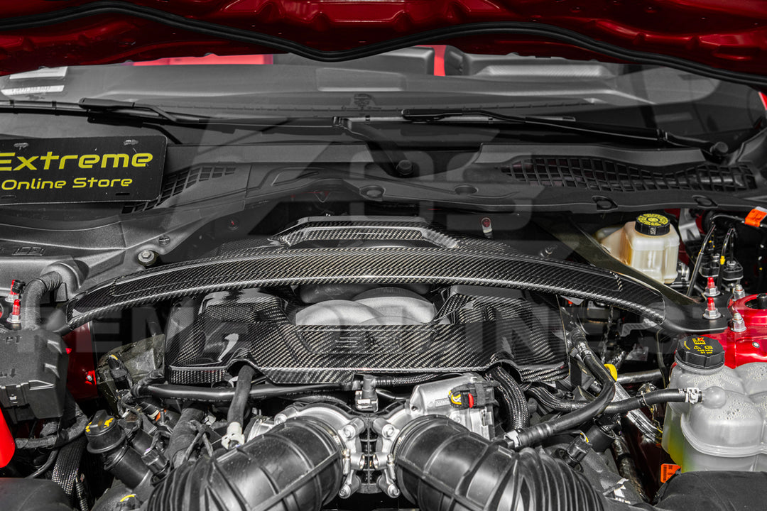 2024-Up Ford Mustang Dry Carbon Fiber Engine Cover