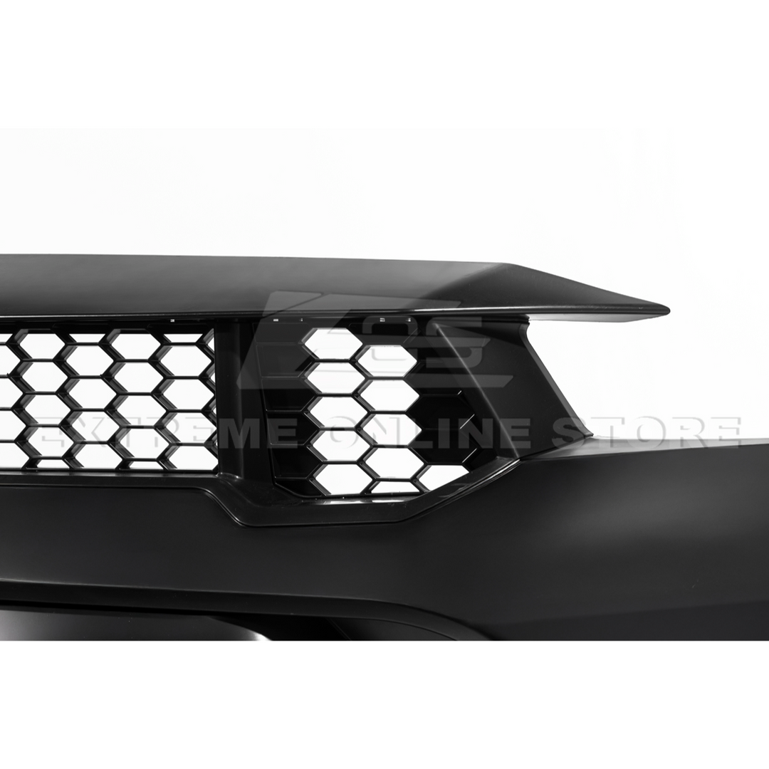 2024-Up Mustang GTD Style Full Conversion Primed Front Bumper Cover Grille Lip