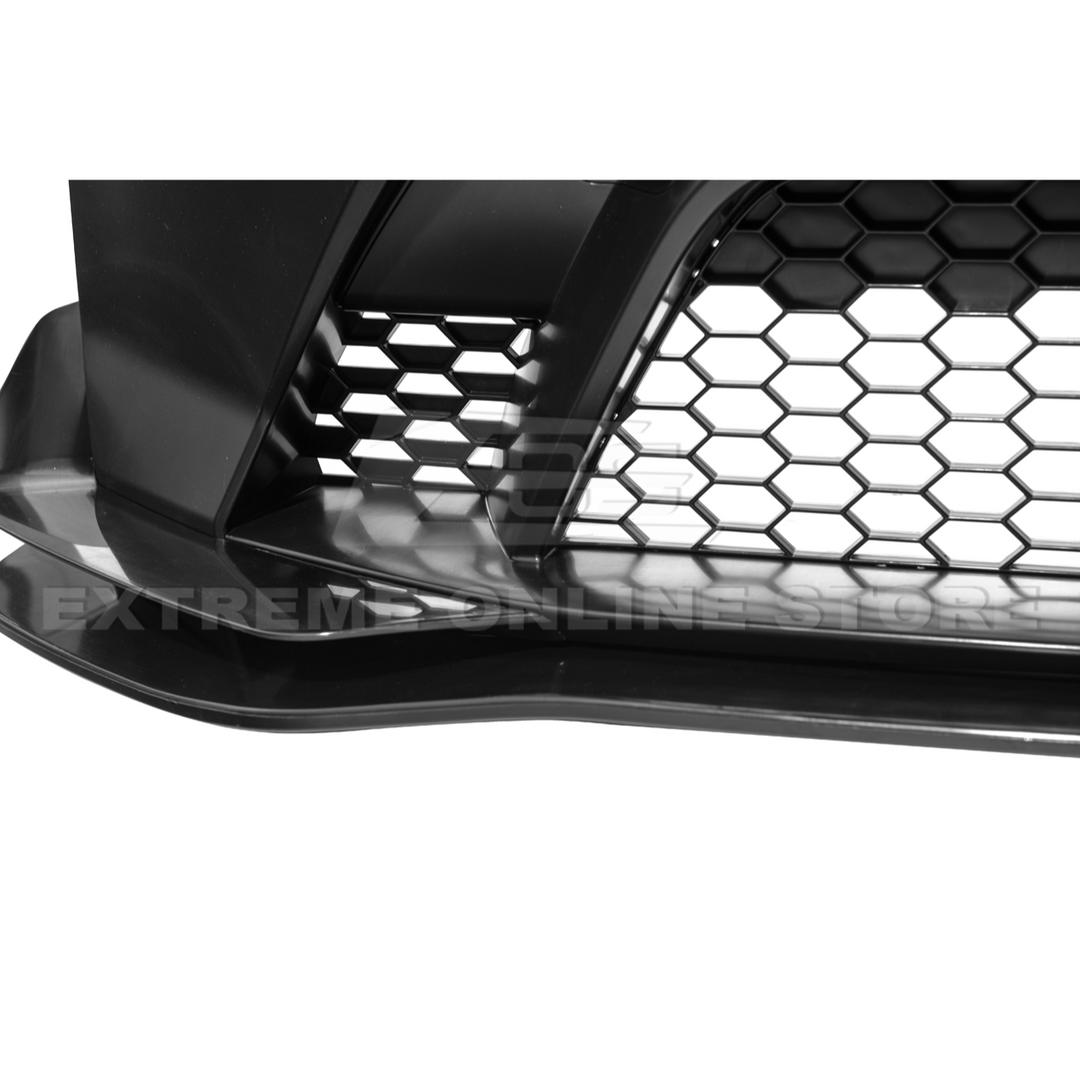 2024-Up Mustang GTD Style Full Conversion Primed Front Bumper Cover Grille Lip