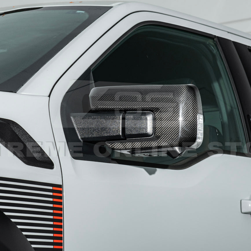 2021-Up Ford F-150 Carbon Fiber Side Mirror Cap Covers