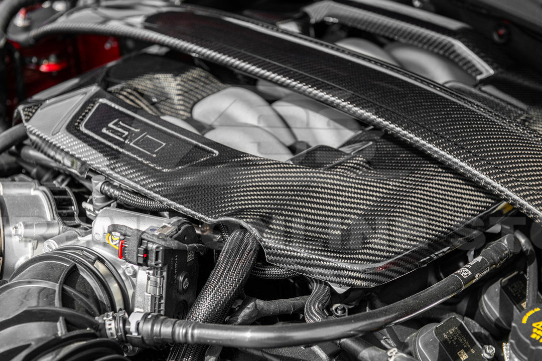 2024-Up Ford Mustang Dry Carbon Fiber Engine Cover