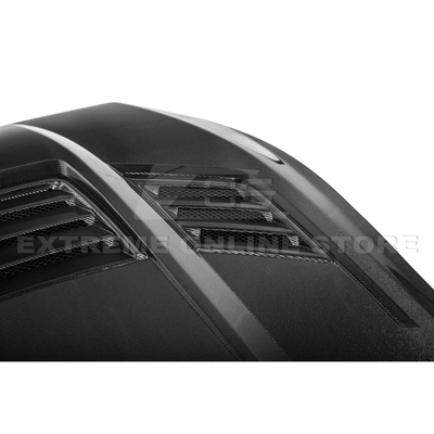 2024-Up Ford Mustang Front Super Snake Style Bumper Hood Vented Cover