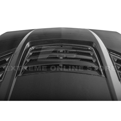 2024-Up Ford Mustang Front Super Snake Style Bumper Hood Vented Cover