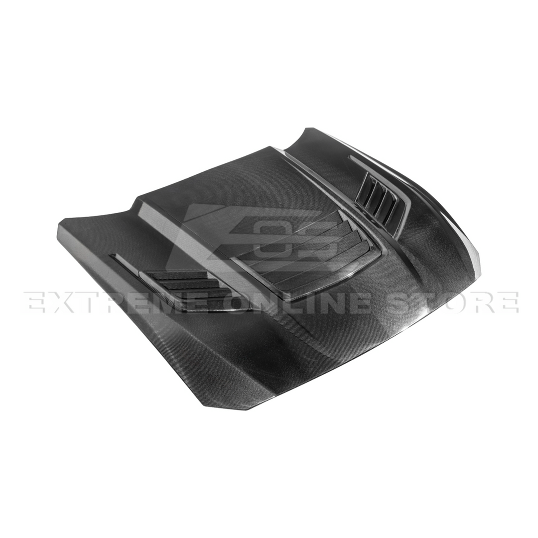 2024-Up Ford Mustang Front Super Snake Style Bumper Hood Vented Cover