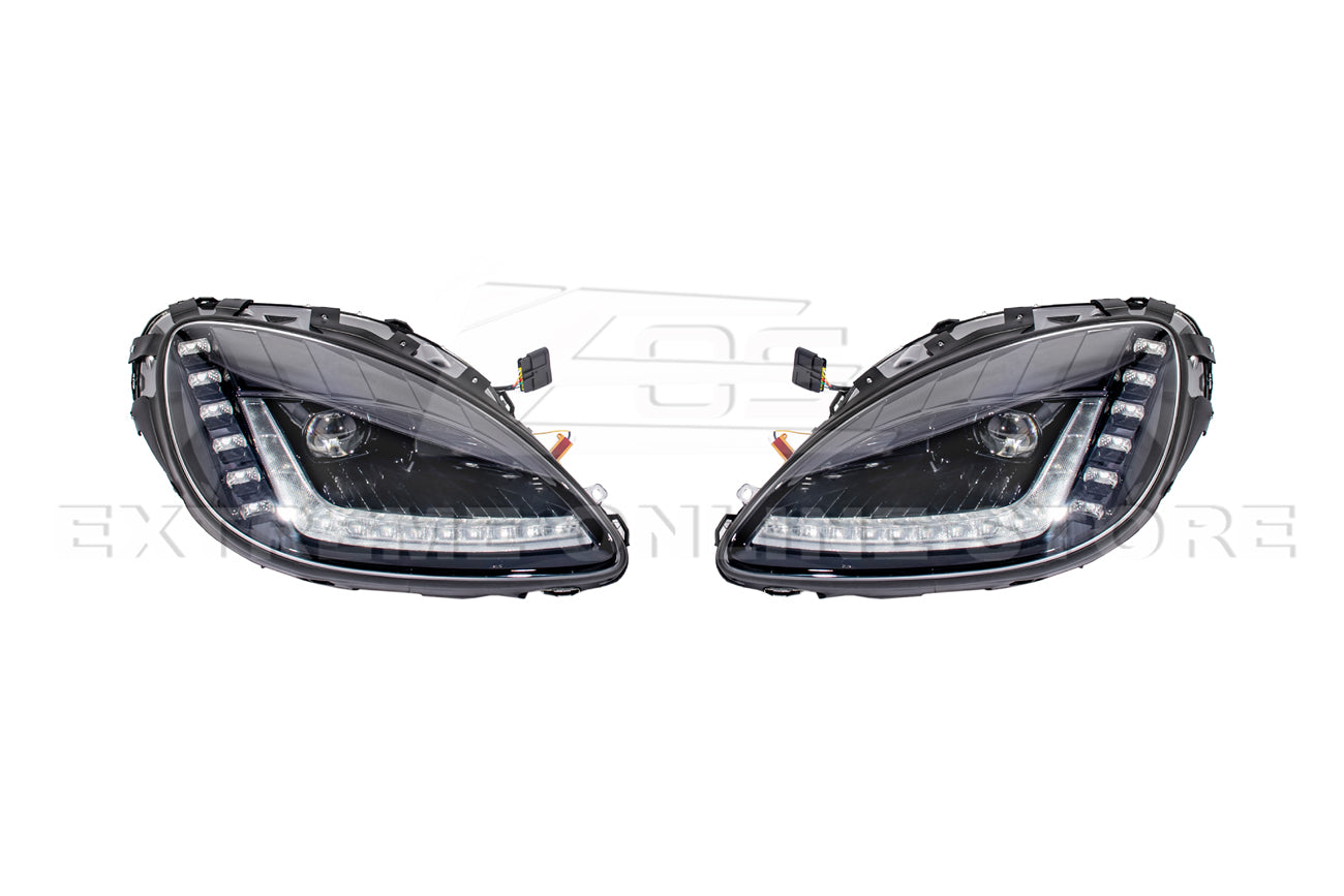2005-13 Corvette C6 l C7 Style Projector LED Sequential Signal Turn Headlights