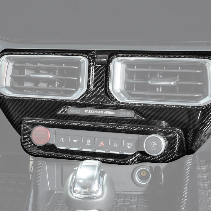 2024-Up Ford Mustang Single Screen Interior DRY CONBON FIBER Center Console Cover