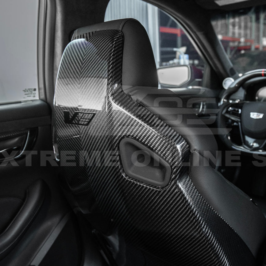 2016-19 CTS-V | ATS-V Dry CARBON FIBER Seat Back Cover