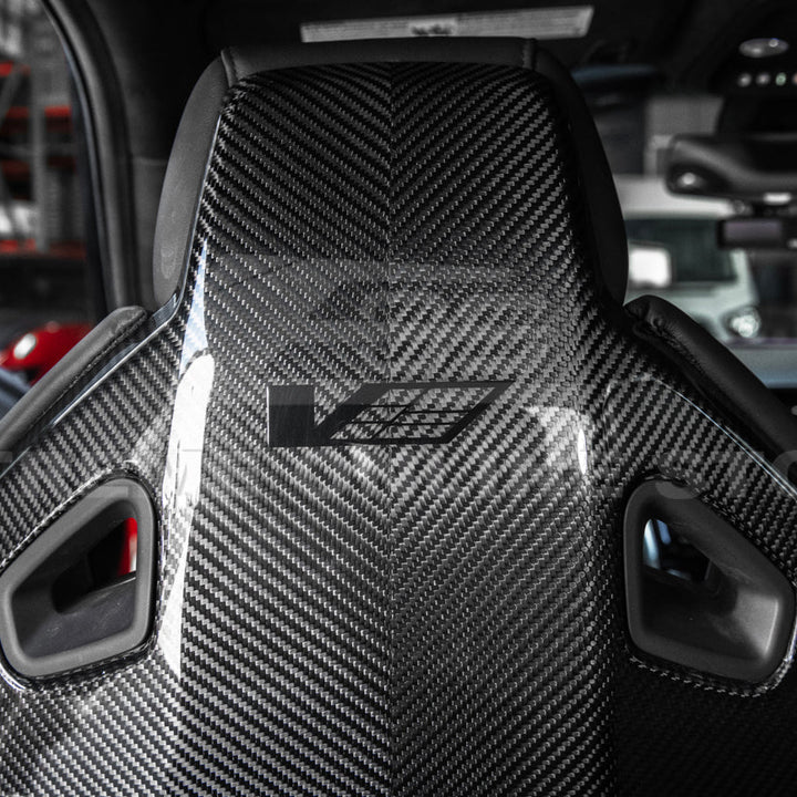 2016-19 CTS-V | ATS-V Dry CARBON FIBER Seat Back Cover