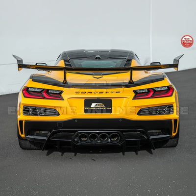 Corvette C8 ZR1 Style CARBON FIBER Rear High Wing Spoiler Bracket