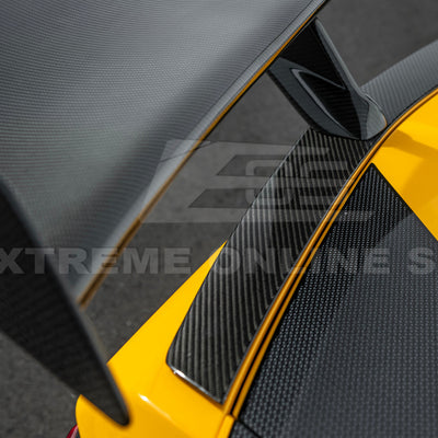 Corvette C8 ZR1 Style CARBON FIBER Rear High Wing Spoiler Bracket