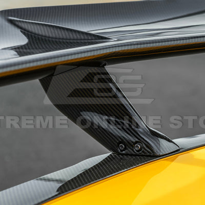 Corvette C8 ZR1 Style CARBON FIBER Rear High Wing Spoiler Bracket