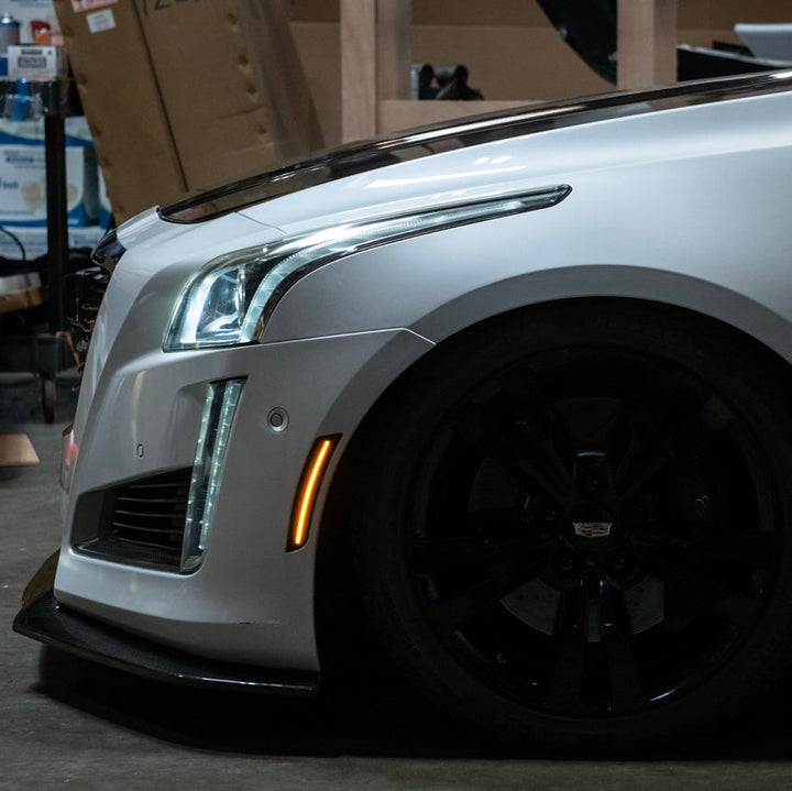 2014-19 Cadillac ATS &amp; CTS | Front Bumper Amber LED Side Marker Lights