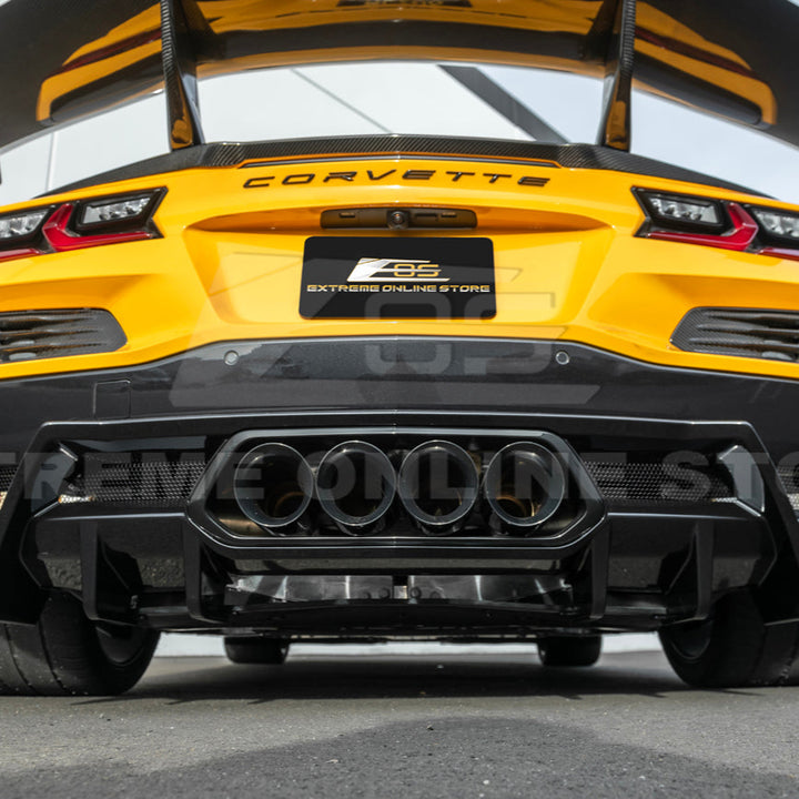 2023-Up Corvette C8 Z06 Rear Bumper Finned Diffuser